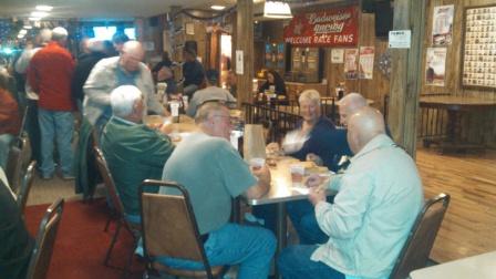 Large group of retirees